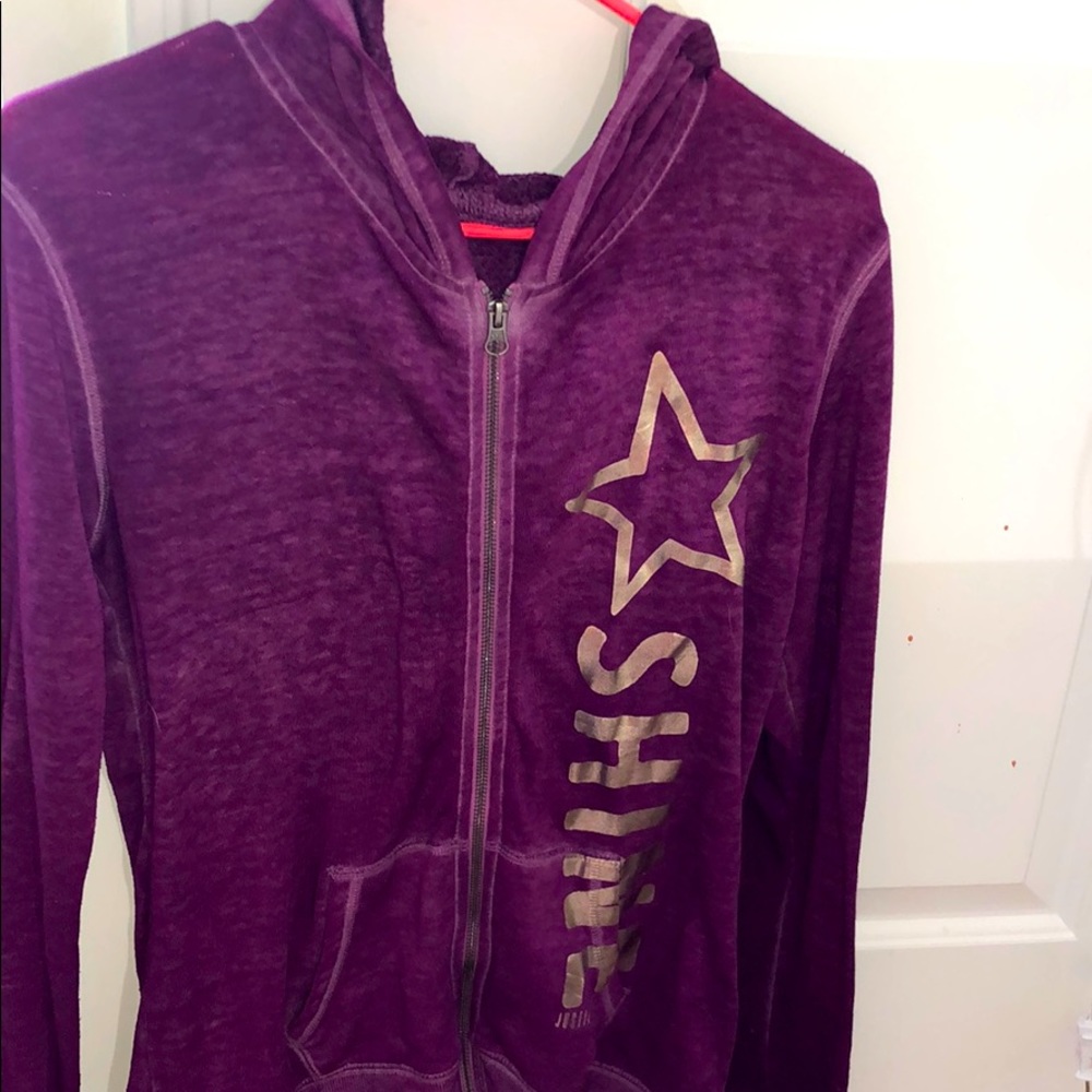 Purple Hooded Zip up (worn twice)